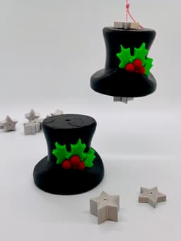 Christmas Top Hat Ornament 3d model