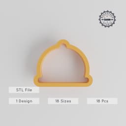 Hard Hat Shape Cutter Set, 18 Sizes for Cookies, Fondant & Clay, Construction Helmet Design PRODUCT_3657 3d model