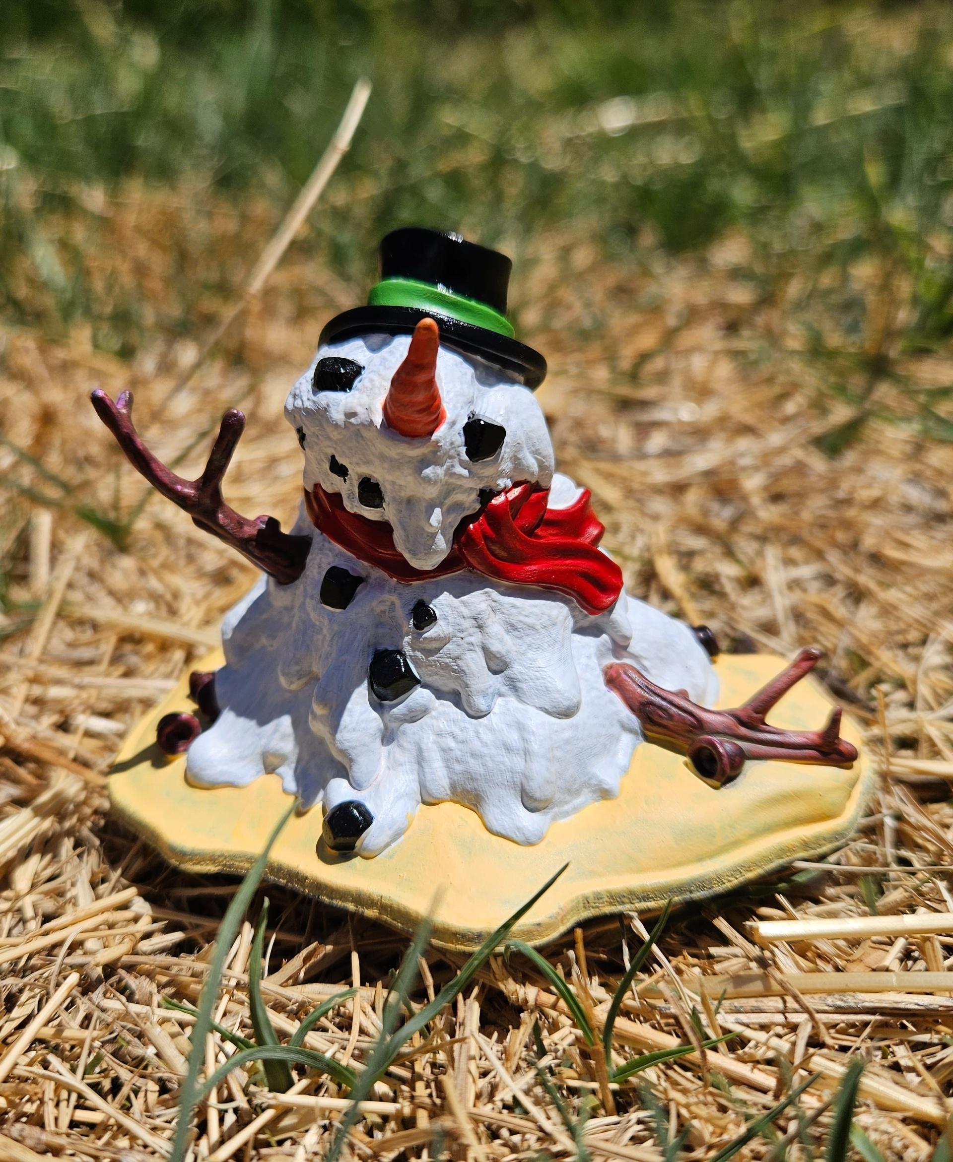 Aussie Snowman  - Winter's a good time to stay in and cuddle
But put me in summer and I'll be a ? happy snowman! - 3d model
