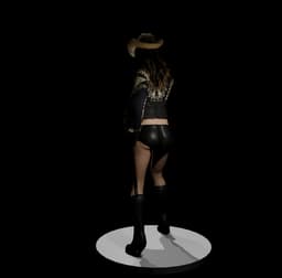 Swashbuckling Pirate Girl v2.0 3d model