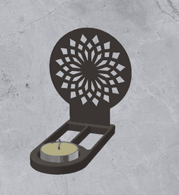 Candle Holder Decoration 3d model