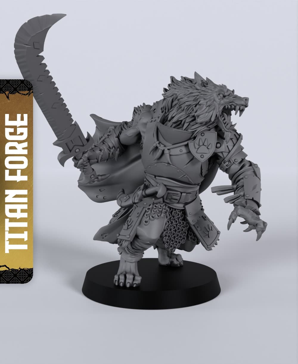 Wolf Order Werewolf - With Free Dragon - 5e DnD Inspired for RPG and Wargamers 3d model