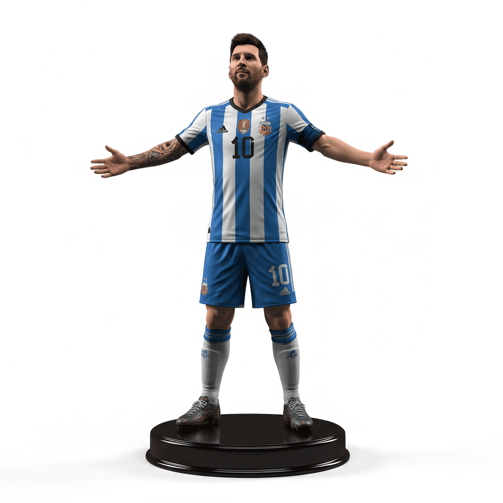 Football Player : Lionel Messi Football Soccer Legend 3d model