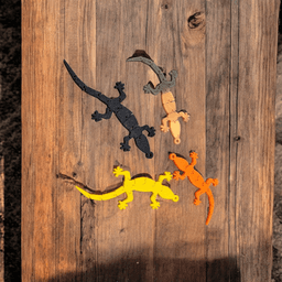 flexi gecko lizard fidget toy print in place 3d model