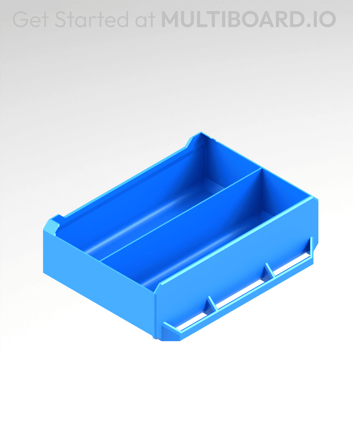 3x1x2 LU - Row Divided - MultiBin Simple Drawer 3d model