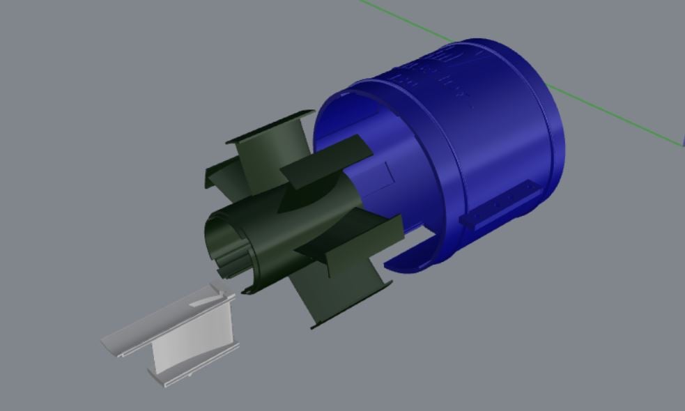 EDF Big 128 mm EMV COMPLETE MODULAR SYSTEM - (5-7-9-11 Blades | Multi-Motor Fit) 3d model