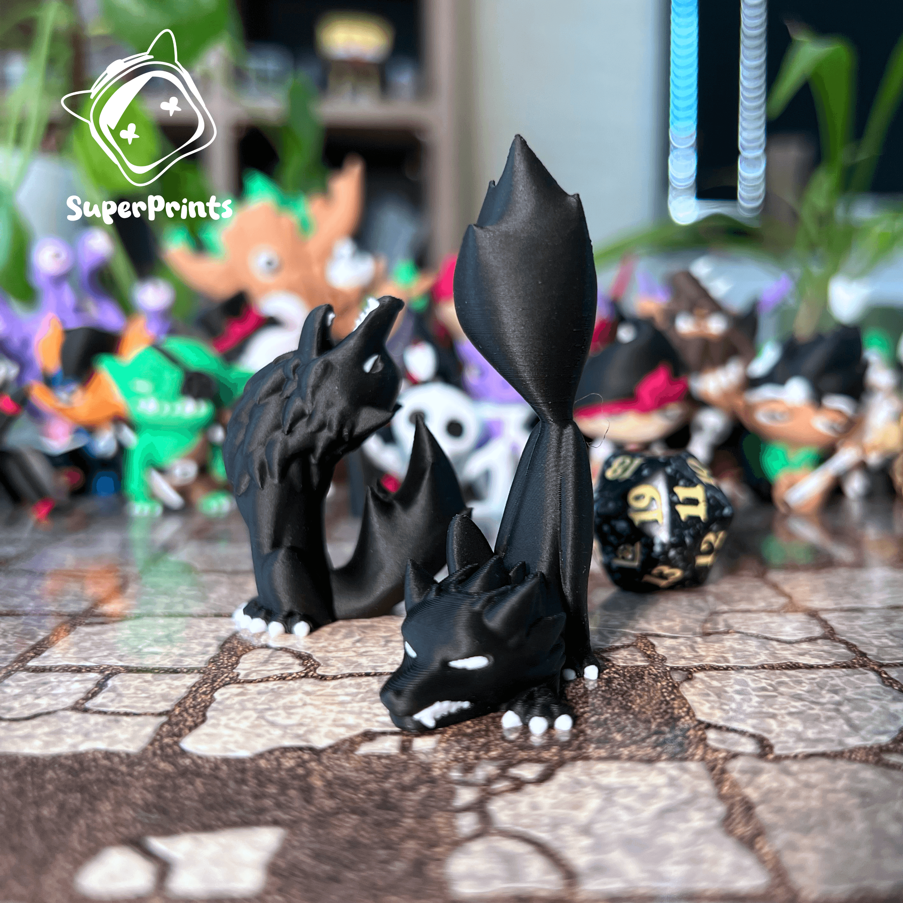 Wolves - Easy Multicolor FDM RPG Minis (No supports) 3d model