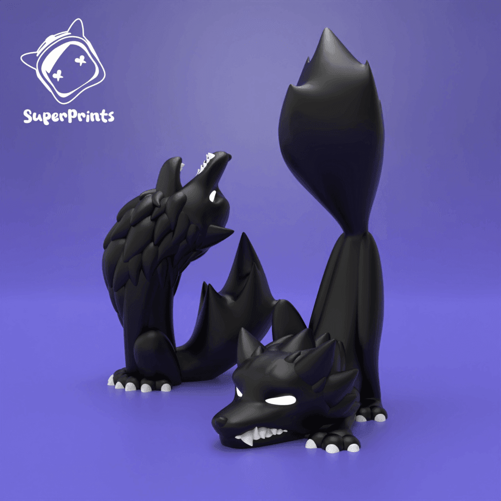 Wolves - Easy Multicolor FDM RPG Minis (No supports) 3d model