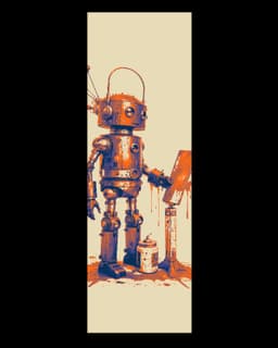 Robi and his friends try painting for the first time - Set of bookmarks 3d model