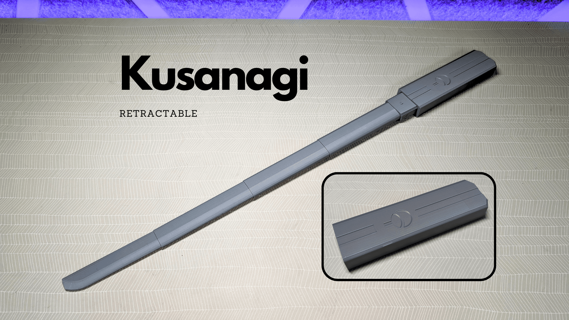 Retractable Kusanagi Sword (print in place) 3d model