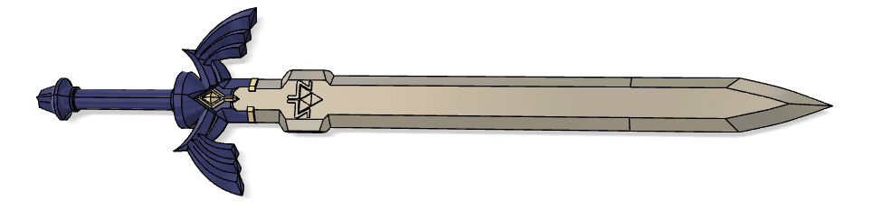 Master sword and sheath BOTW 3d model
