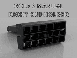 Golf 2 MK2 Cup Holder Right Side 3d model