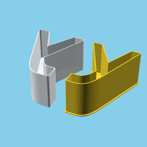 LATIN SMALL LETTER Y, nestable box (v1) 3d model