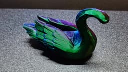 Two nuzzling Swan Valentine - building one heart 3d model