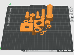 STL Hardware Parts - Nuts, Bolts & Washers 3d model