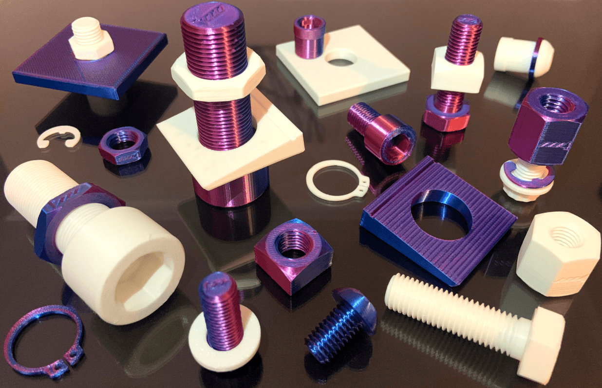 STL Hardware Parts - Nuts, Bolts & Washers 3d model