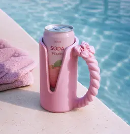 Bow Can Holder | Ribbon Drink Cooler with Twisted Handle - 12oz Skinny Can Koozie 3d model