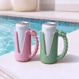 Bow Can Holder | Ribbon Drink Cooler with Twisted Handle - 12oz Skinny Can Koozie 3d model