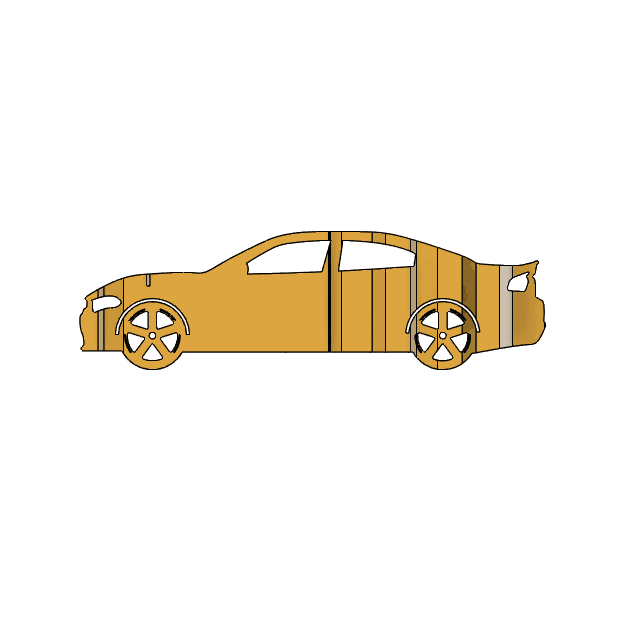 Dodge Hellcat 3D Car Flip Art Desk Display 3d model