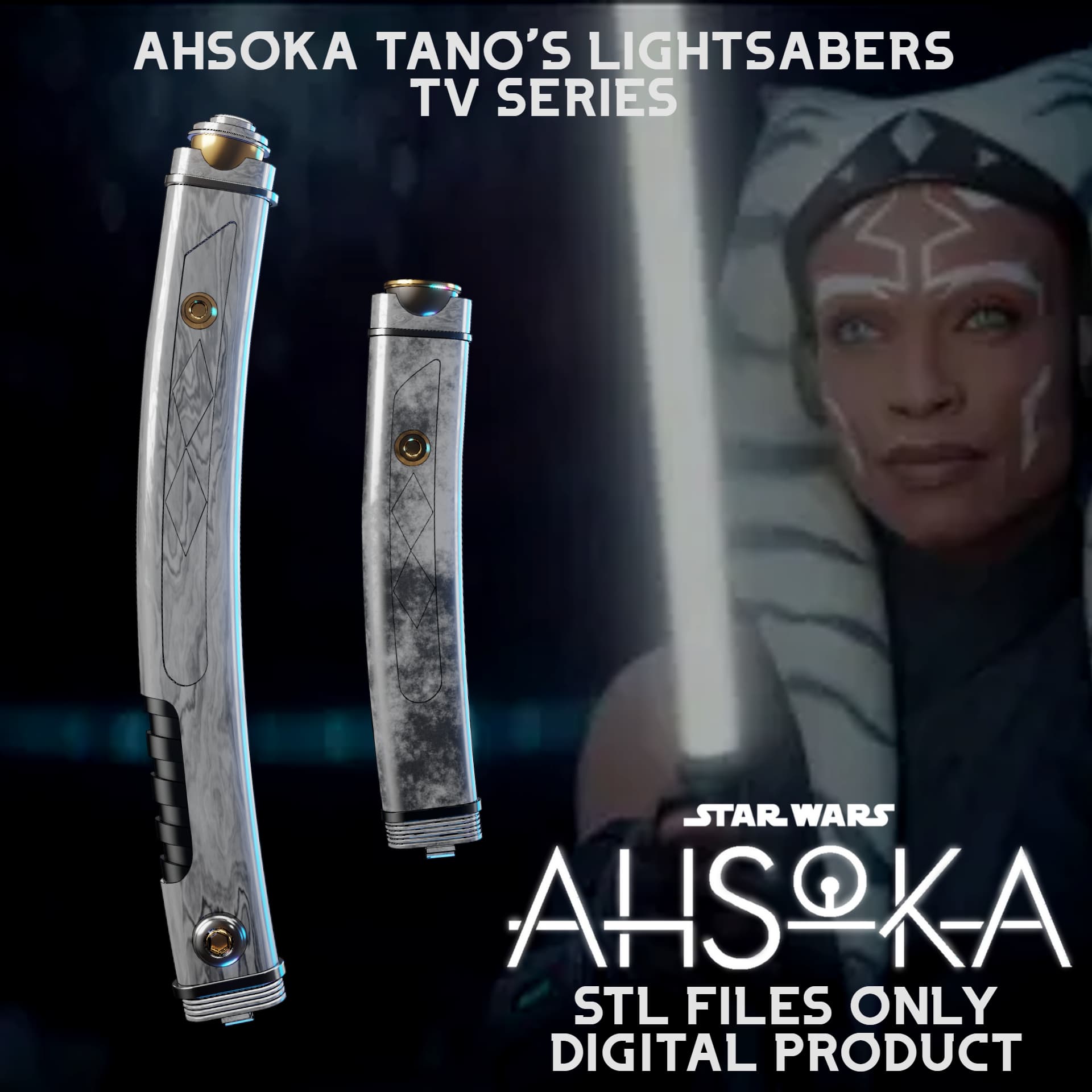 AHSOKA TANO'S LIGHTSABERS TV SERIES 3d model