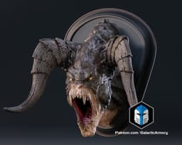 Fallout Deathclaw Trophy and Life Sized Wall Mount - 3D Print Files 3d model