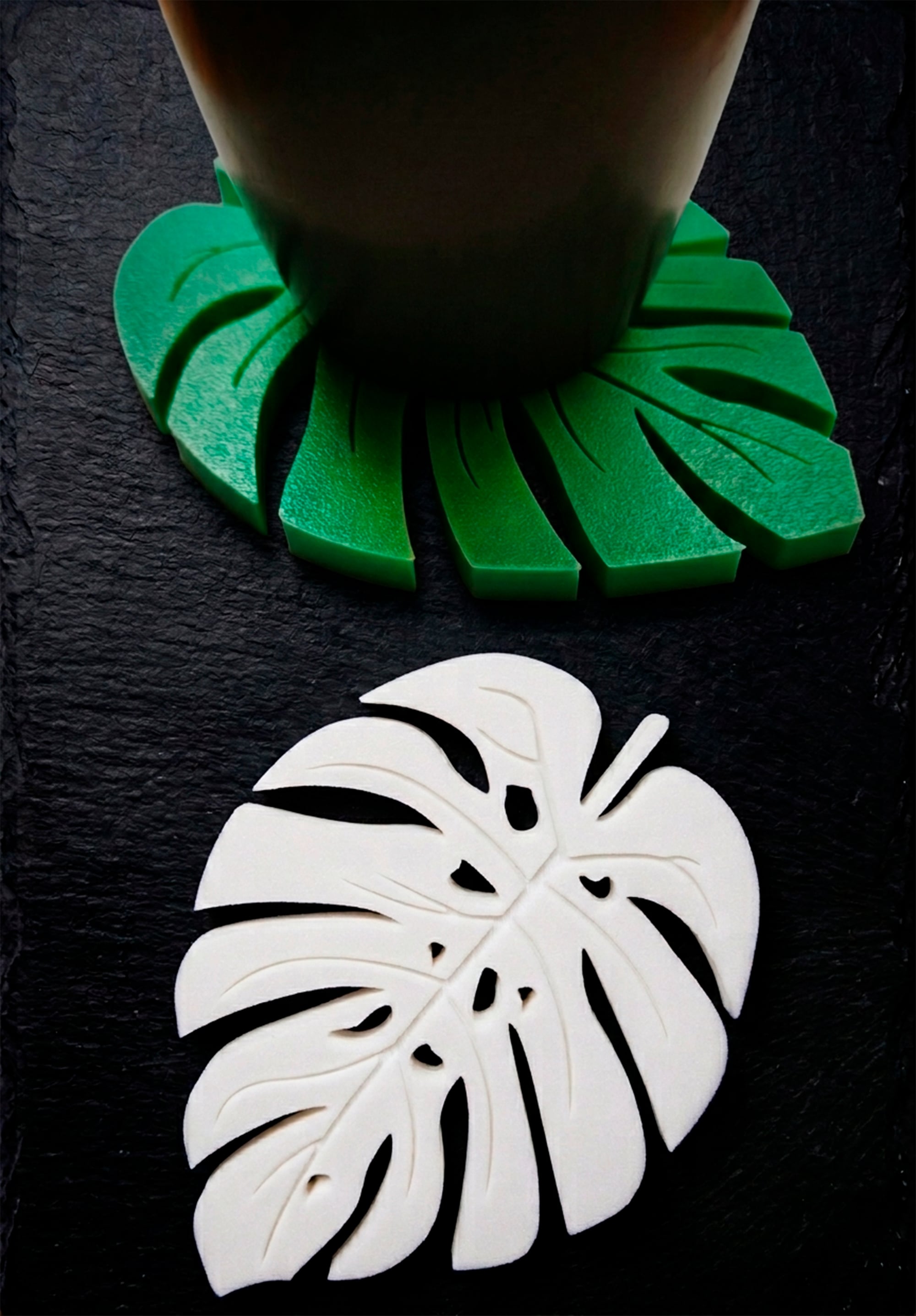 Monstera Leaf Coaster Set 3d model
