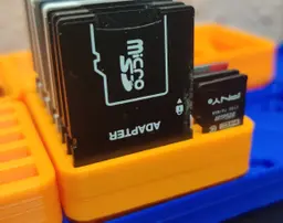 Gridfinity 1x1 Dense 9 Full SD & 9 Micro SD Card Storage 3d model