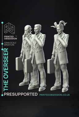 Overseer - Dungeon Cleaning Inc - PRESUPPORTED - Illustrated and Stats - 32mm scale 3d model