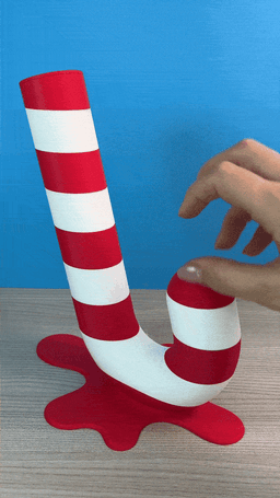 Candy Cane Christmas Jar / Pot with lid 3d model