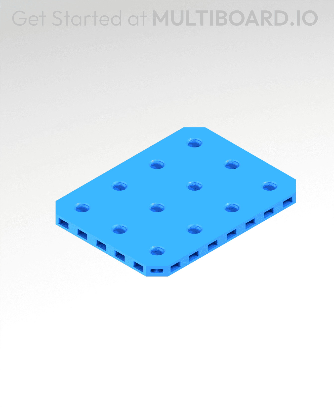4x3 MU - Small Thread Offset MU - MultiBoard Plate 3d model