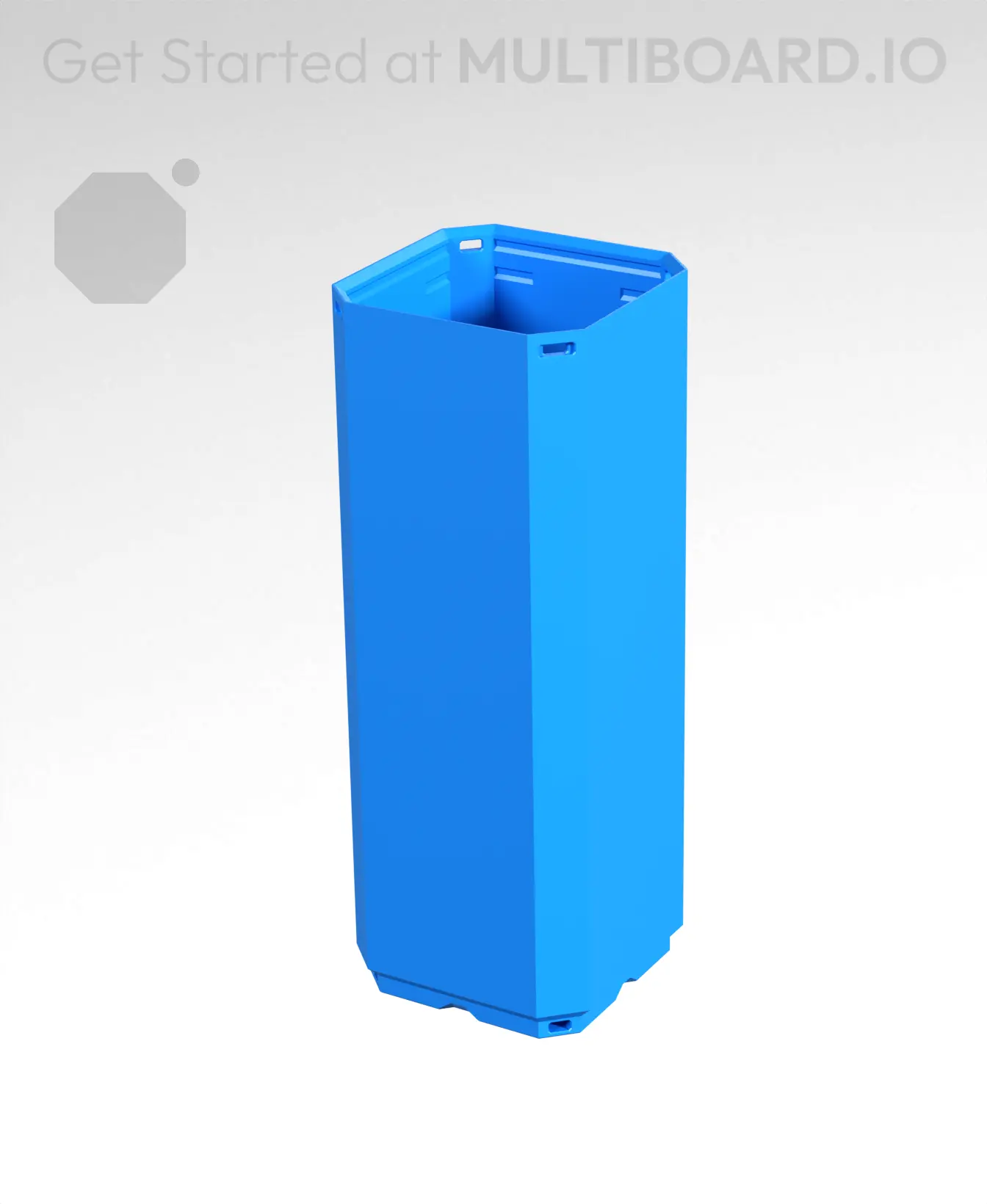 1x1x2.5 CU - Simple Walls - Multibin Shell 3d model