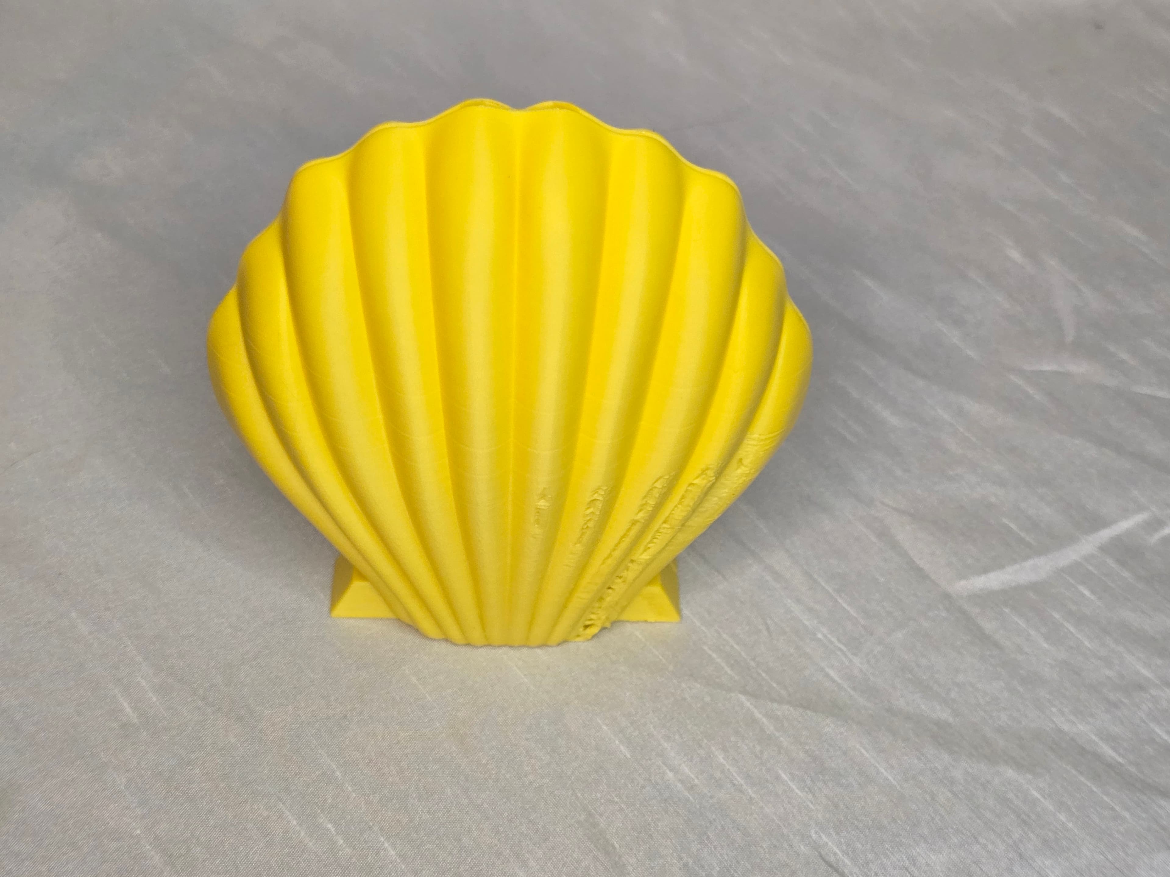 Beautiful clam shell printed for my daughter to keep some of her jewelry in. It was printed in PolyTerra Savannah Yellow.