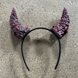 Gothic Demon Horn Headband 3d model