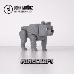 wolf dennis Minecraft movie keychains figure 3d model