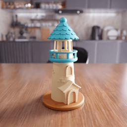 Lighthouse Decor - Coastal Nautical Tabletop Miniature 3d model