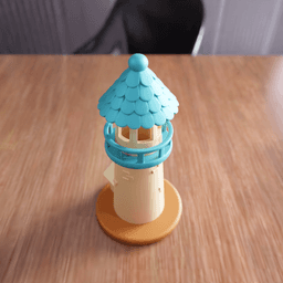 Lighthouse Decor - Coastal Nautical Tabletop Miniature 3d model