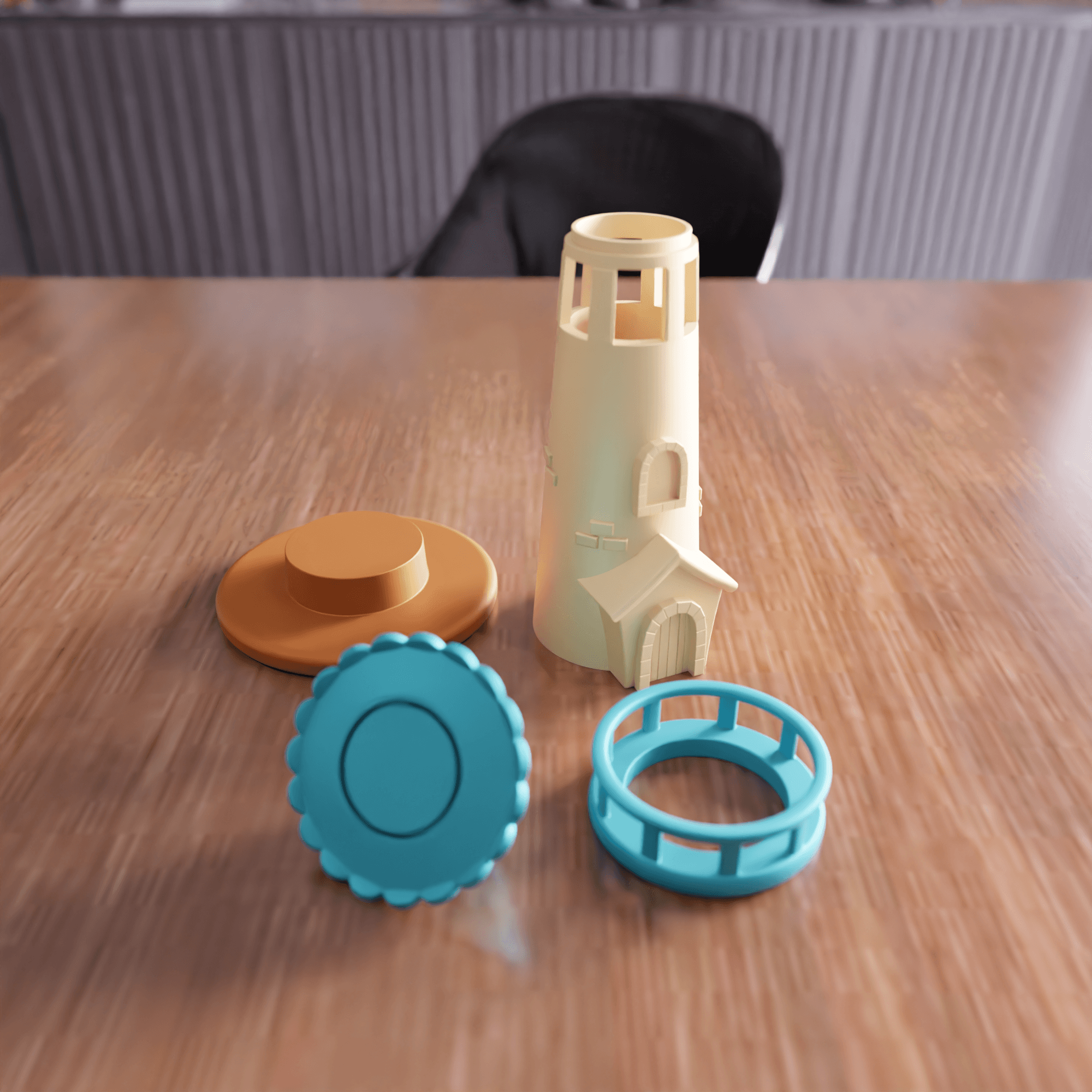 Lighthouse Decor - Coastal Nautical Tabletop Miniature 3d model