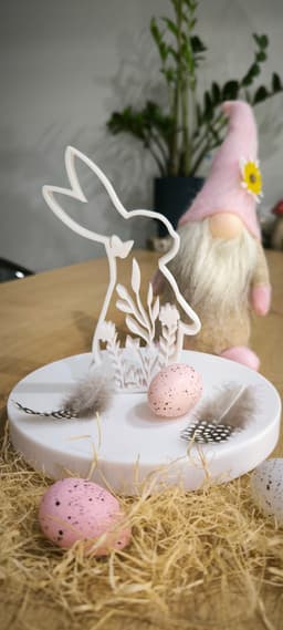 Easter Bunny Silhouette Decoration 3d model