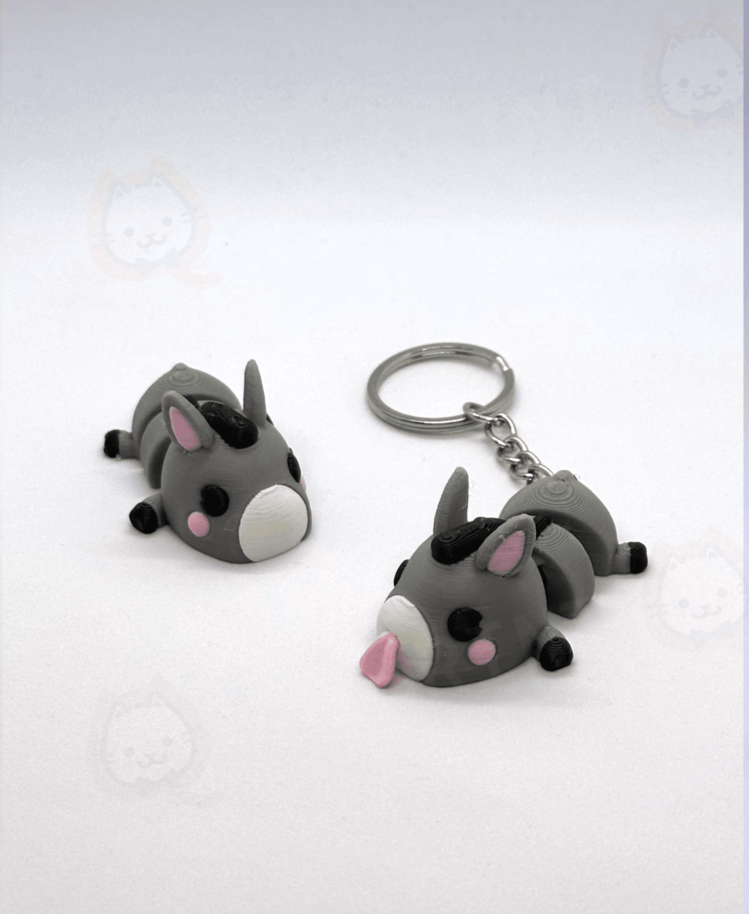 Flexi Donkey Keychain (Multicolor) 3d model