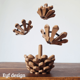 Pine cone Coasters 3d model