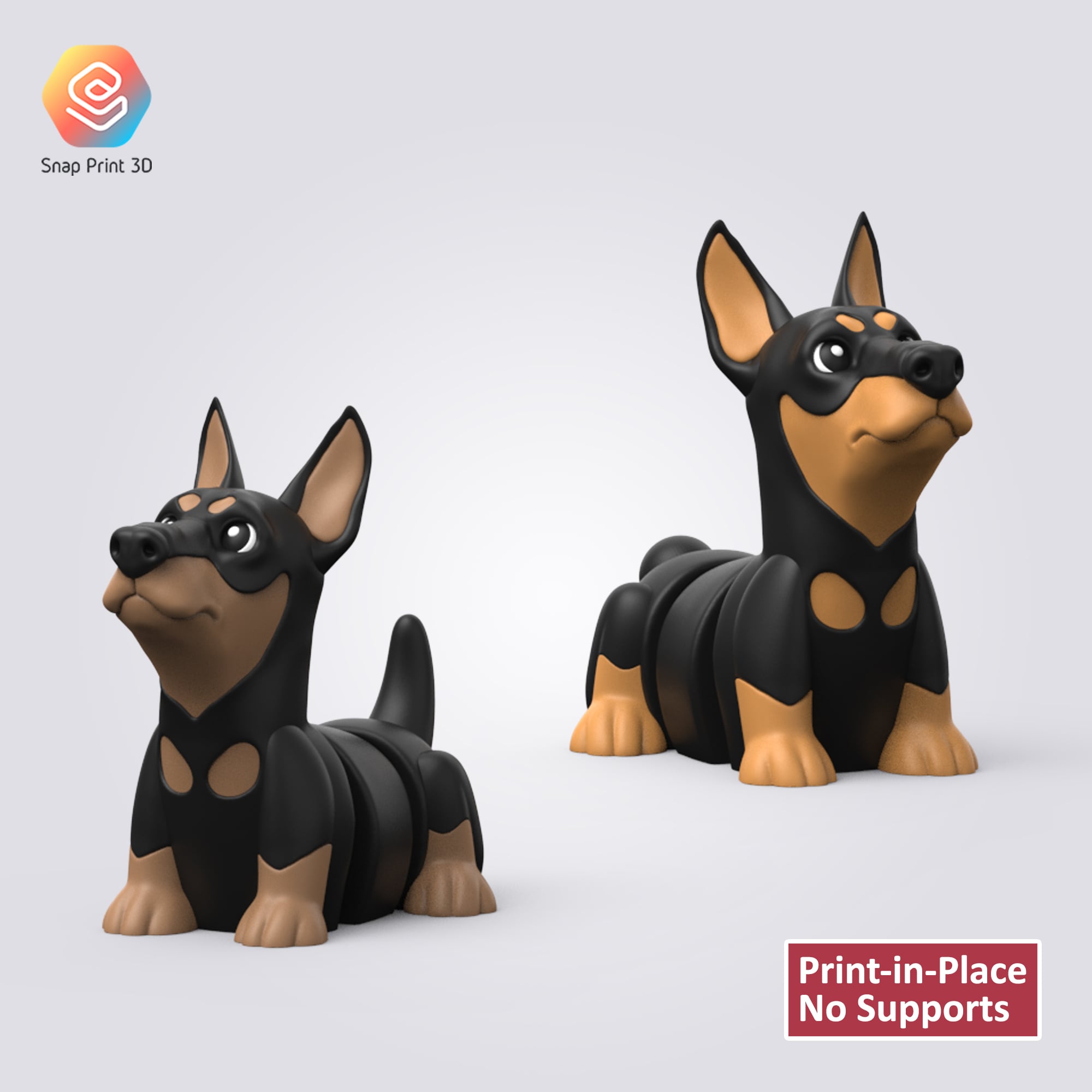 Flexi Doberman 3d model