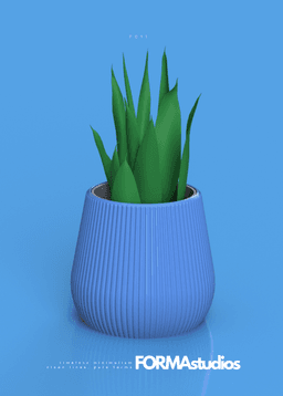 Planter with drip tray - FORMAstudios P011 3d model