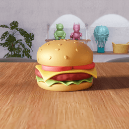 Cheeseburger Figure - Decorative Food Model Kitchen 3d model