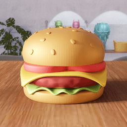 Cheeseburger Figure - Decorative Food Model Kitchen 3d model