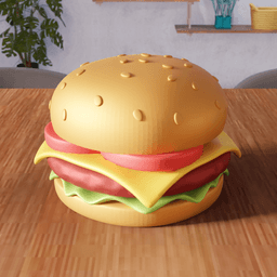 Cheeseburger Figure - Decorative Food Model Kitchen 3d model