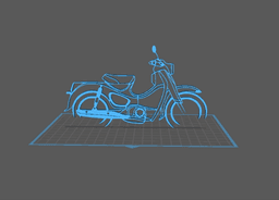 Honda - CUB 125 Wall Art 3d model
