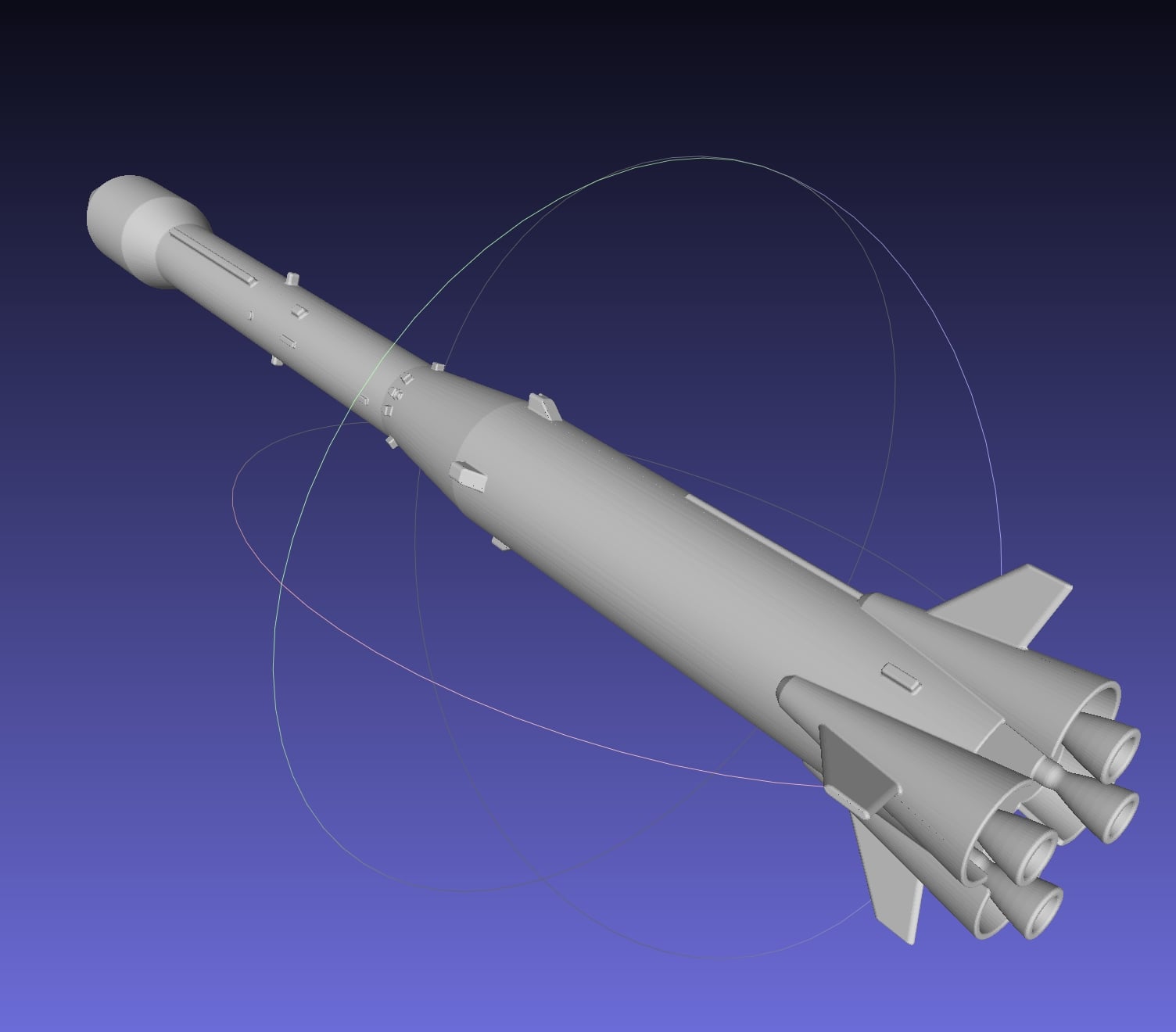 Ariane 1 Rocket Model 3d model