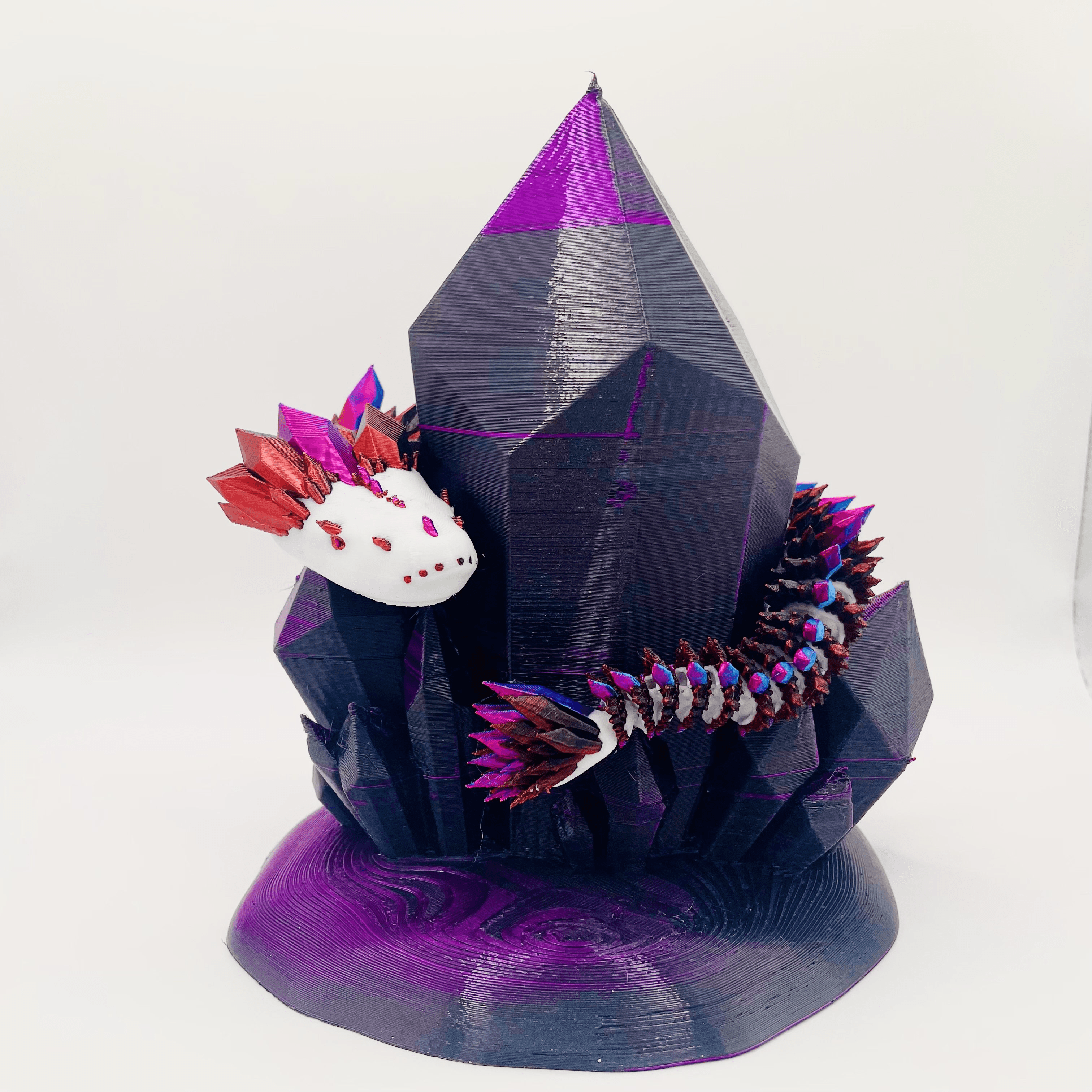 Crystal stand Articulated Dragons and Snakes Version 1 3d model