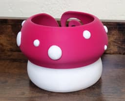 Mushroom Yarn Bowl | Crochet Knitting Fiber Arts 3d model