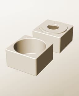 CS96-60-P Modular Stacking pierced container for home decor 3d model